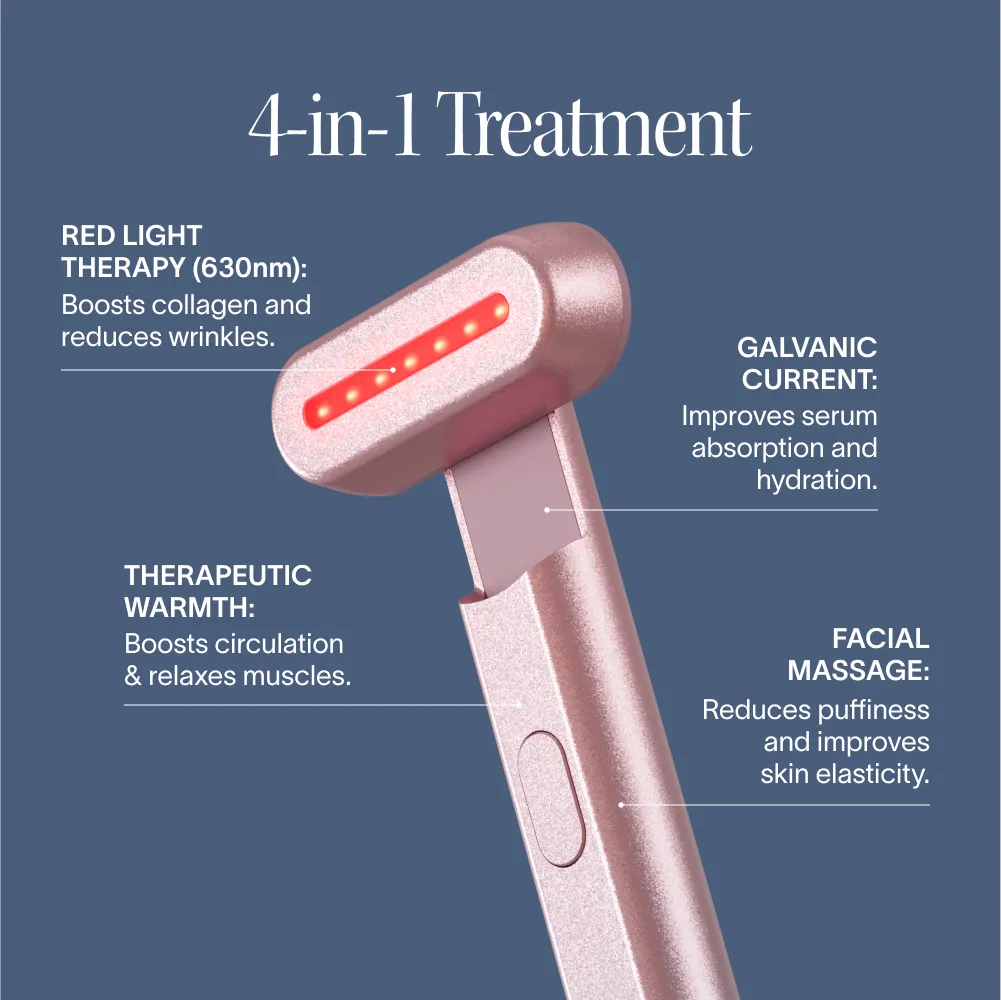 4-in-1 Radiant Renewal Skincare Wand with Red Light Therapy - Image 3